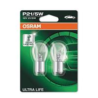 OSRAM 7528ULT-02B Ultra Life, P21/5W, bijzonder duurzaam, halogeen signaallamp, dubbele blister (2 lampen)