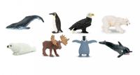 Safari mini figuren Good Luck Noordpool rubber 2 cm 8 delig