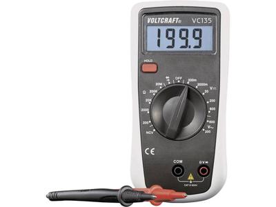 VOLTCRAFT VC135 Multimeter Kalibratie (ISO) Digitaal CAT III 600 V Weergave (counts): 2000 VOLTCRAFT VC135 Multimeter Kalibratie (ISO) Digitaal CAT III 600 V Weergave (counts): 2000