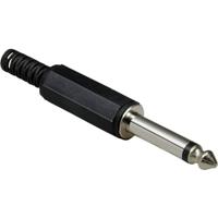 BKL Electronic 1107001 jack connector 6.35mm stekker, recht aantal polen (num): 2 mono zwart