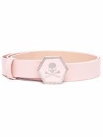 Philipp Plein ceinture en cuir à motif tête de mort - Rose - thumbnail