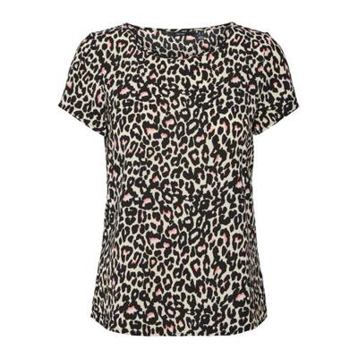 VERO MODA T-shirt VMSAGA met all over print beige/zwart VERO MODA T-shirt VMSAGA met all over print beige/zwart