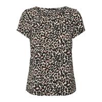 VERO MODA T-shirt VMSAGA met all over print beige/zwart