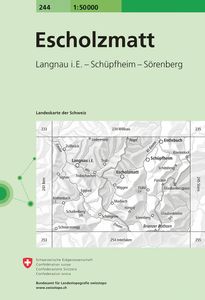 Wandelkaart - Topografische kaart 244 Escholzmatt | Swisstopo