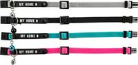 Trixie Kattenhalsband met adreslabel, nylon, op kleur gesorteerd