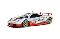 SOLIDO 1:18 MCLAREN F1 GTR Short Tail White #8 Price/BASCHER BPR GT 1995, meerkleurig