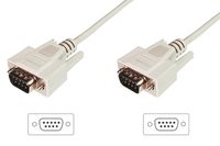 Digitus AK-610107-020-E 2m DSUB, 9-pin DSUB, 9-pin Beige seriële kabel