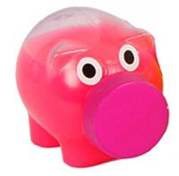 Professor Slime slijm varken neon junior 9 cm roze