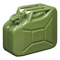 Metalen jerrycan legergroen voor brandstof 10 liter   -