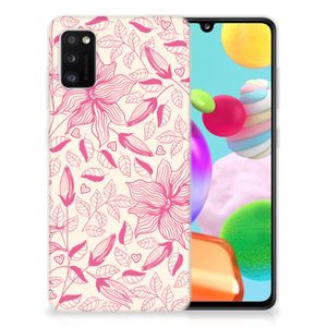 Samsung Galaxy A41 TPU Case Pink Flowers