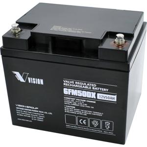 Vision Akkus FM-Serie 6FM50DXS Solar-accu 12 V 50 Ah Loodvlies (AGM) (b x h x d) 197 x 170 x 165 mm M6-schroefaansluiting