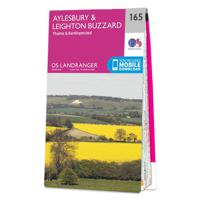 Wandelkaart - Topografische kaart 165 Landranger Aylesbury & Leighton - thumbnail