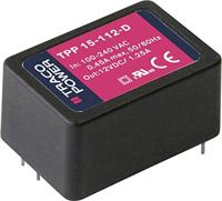 TracoPower TPP 15-112-D AC/DC-printvoeding 1250mA 15W +12.0 V/DC