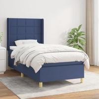 vidaXL Boxspring met matras stof blauw 80x200 cm, bed, boxspringbed, tweepersoonsbed, slaapmeubel, boxspring bed, bed met matras, bedframe, ledikant