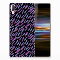 Sony Xperia L3 TPU bumper Feathers Color