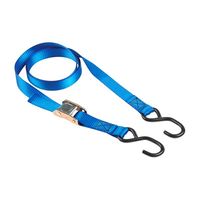 Masterlock Set of 2 spring clamp tie downs 2m with S hooks - colour : blue - 4368EURDAT