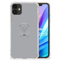 Apple iPhone 11 Stevig Bumper Hoesje Grijs Baby Olifant