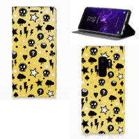 Mobiel BookCase Samsung Galaxy S9 Plus Punk Geel - thumbnail