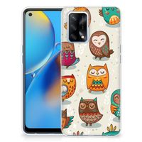 OPPO A74 4G TPU Hoesje Vrolijke Uilen