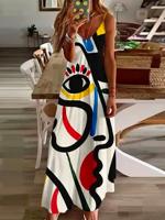 Abstract Loszittend Jurken