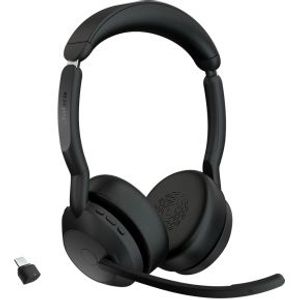 Jabra Evolve2 55 Headset Draadloos Hoofdband Kantoor/callcenter Bluetooth Oplaadhouder Zwart