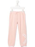 Kenzo Kids pantalon de jogging à logo imprimé - Rose