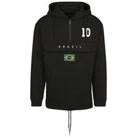 FC Eleven - Brazilië Vlag Anorak Hoodie - Zwart