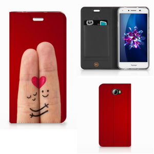 Huawei Y5 2 | Y6 Compact Hippe Standcase Liefde - Origineel Romantisch Cadeau