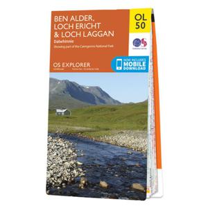 Wandelkaart - Topografische kaart OL50 OS Explorer Map Ben Alder, Loch