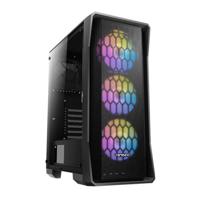 antec AX20 MATX Gaming-behuizing, 2 x USB 2.0, zonder FTE, zwart, RGB