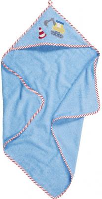 Playshoes badponcho graafwerken junior 100 cm katoen blauw maat L