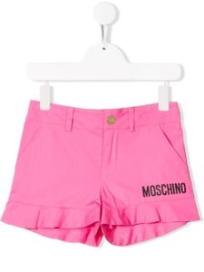 Moschino Kids short à détail de logo - Rose