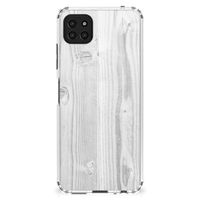 Samsung Galaxy A22 5G Stevig Telefoonhoesje White Wood - thumbnail