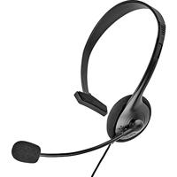 Renkforce On Ear headset Telefoon Kabel Mono Zwart Volumeregeling, Microfoon uitschakelbaar (mute)