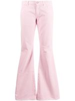 ERL pantalon évasé à taille basse - Rose