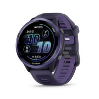 Garmin® Forerunner® 570, 47 mm, geavanceerde GPS-hardloop- en triatlon-smartwatch, AMOLED-display, trainings- en herstelfuncties, indigo-aluminium met doorschijnende keizerlijke paars/indigoband