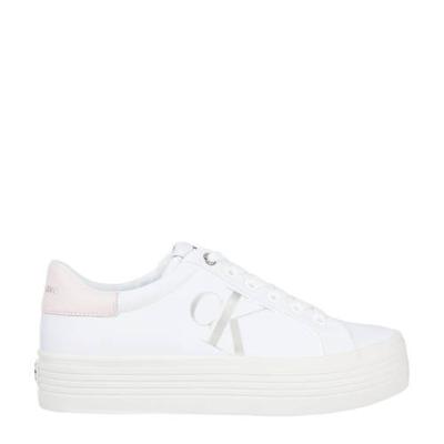 CALVIN KLEIN plateau sneakers wit/lichtroze CALVIN KLEIN plateau sneakers wit/lichtroze