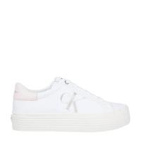 CALVIN KLEIN plateau sneakers wit/lichtroze
