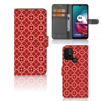 Motorola Moto G10 | G20 | G30 Telefoon Hoesje Batik Rood - thumbnail