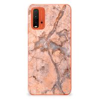 Xiaomi Poco M3 TPU Siliconen Hoesje Marmer Oranje