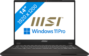 MSI Commercial 14 H A13MG VPRO-200NL Intel® Core™ i5 i5-13500H Laptop 35,6 cm (14") Full HD+ 16 GB DDR4-SDRAM 1 TB SSD Wi-Fi 6E (802.11ax) Windows 11 Pro Grijs