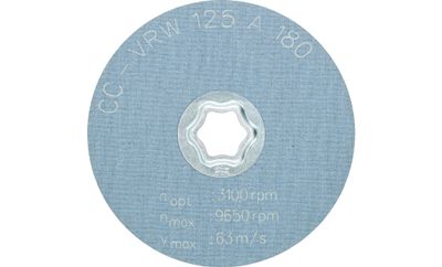 PFERD 42001061 Combiclick zachte vliesschijf CC Ø 125 mm A 180 voor het reinigen en satineren met haakse slijpers Diameter 125 mm
