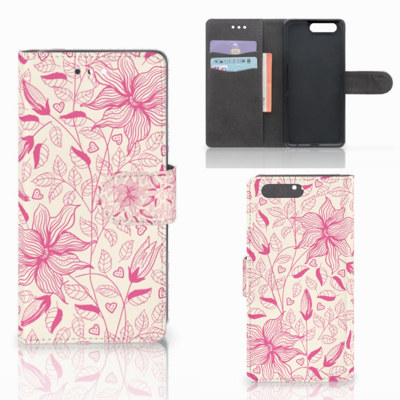 Huawei P10 Hoesje Pink Flowers Huawei P10 Hoesje Pink Flowers