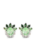 Christian Dior Pre-Owned boucles d'oreilles serties de cristal (années 1970) - Vert