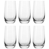 Leonardo Tivoli 020965 Drinkglazen, set van 6, vaatwasserbestendige waterglazen, drinkbekers van glas in moderne stijl, groot, 390 ml