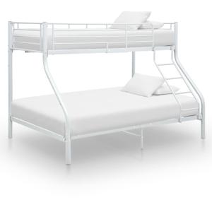 Stapelbedframe metaal wit 140x200 cm/90x200 cm SKU: V287903