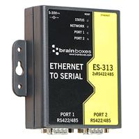 Brainboxes RS422/485 2-poorts Ethernet naar seriële adapter
