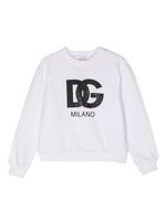 Dolce & Gabbana Kids logo-print cotton sweatshirt - Blanc - thumbnail