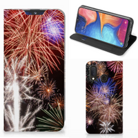 Samsung Galaxy A20e Hippe Standcase Vuurwerk