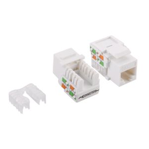 LogiLink NK4006 wandcontactdoos RJ-45 Wit